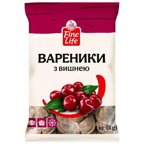 Вареники Fine Life з вишнею 1кг