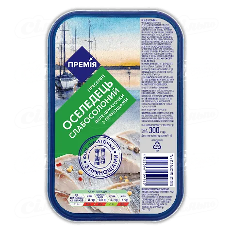Оселедець «Премія»® філе з прянощами в олії, 300г