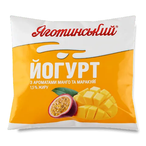 Йогурт Яготинський аромат маракуя 1,5%, 400г