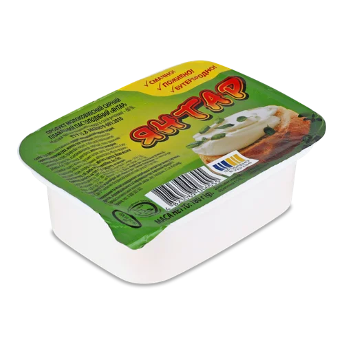 Сирний Продукт 60% Молоковмісний Плавлений Пастоподібний Янтар, ДП Старокостянтинівський Молочний Завод, Лоток 180г