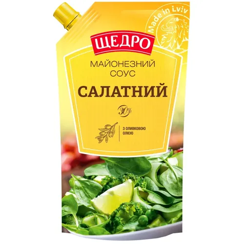 Майонезний соус Щедро Салатний 30% 300г