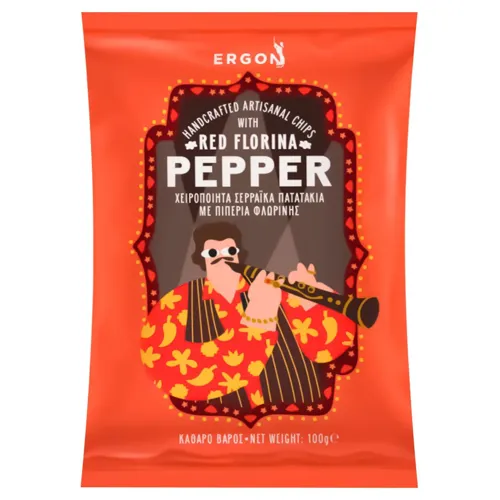 Чіпси Ergon картопляні з червоним солодким перцем флоріна 100г
