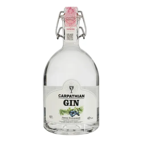 Джин 0.7л 42% зі спиртів плодових Плодовий Carpathian Gin