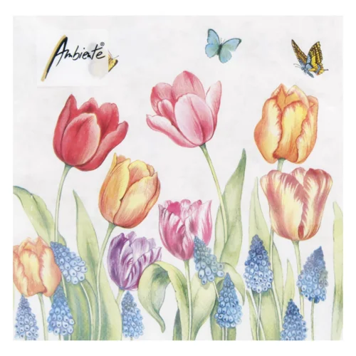 Серветки Ambiente Tulips & Muscari FSC Mix 33х33см