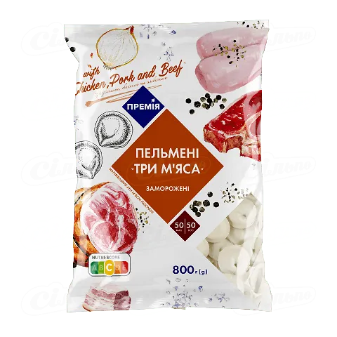Пельмені «Премія» Три м'яса, 800г