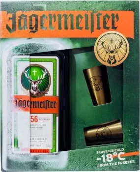 Лікер Jägermeister 0.7л 35% + 2 рюмки