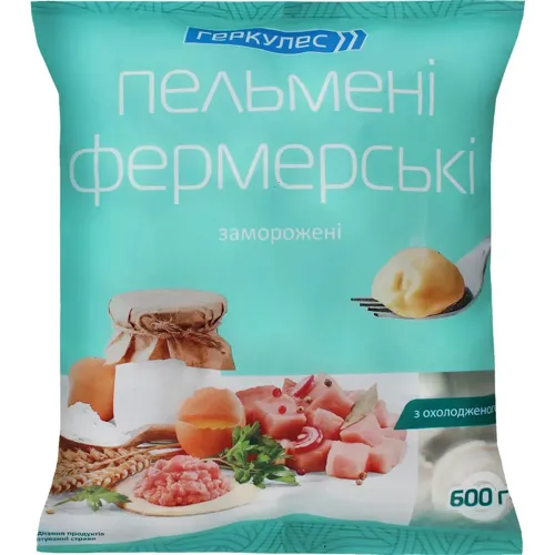 Пельмені Геркулес Фермерські м'ясні 600г