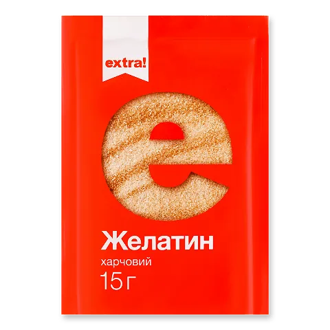 Желатин Extra! швидкорозчинний, 15г