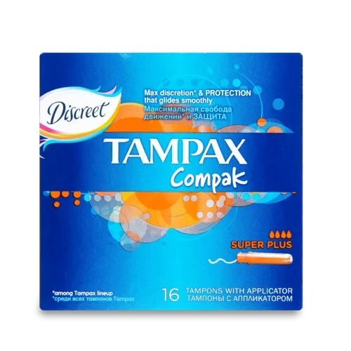 Тампони Гігієнічні Compak Tampax, 16 шт, в/с