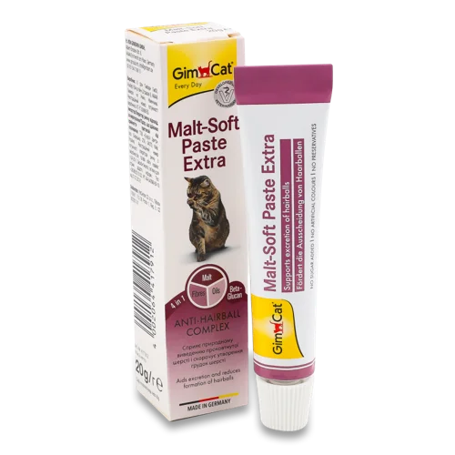 Паста для Виведення Грудок Шерсті у Котів Malt-soft Extra GimCat, 20г