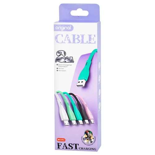 USB кабель ЗЕД для мобільного телефону MicroUSB 2.4А
