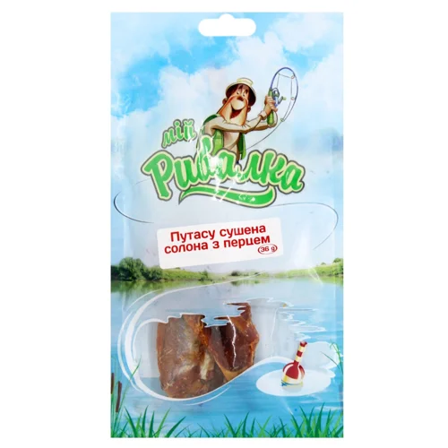 Путасу Мій Рибалка сушена солена з перцем 36г