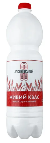 Квас фільтрований непастеризований Живий хлібний Арсеніївський 1.5л