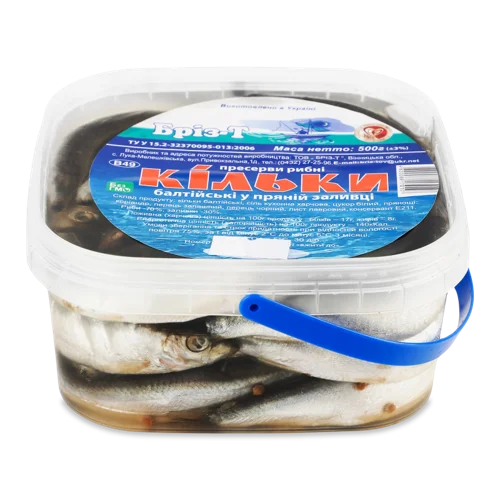 Кільки Балтійські У Пряній Заливці, п/к 500г