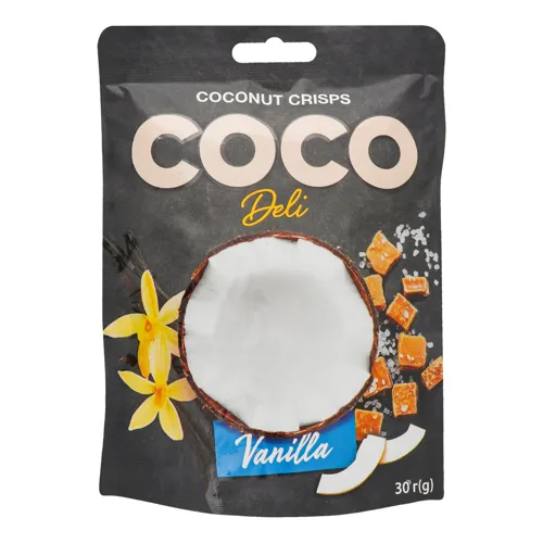 Чіпси кокосові зі смаком ванілі CocoDeli м/у 30г