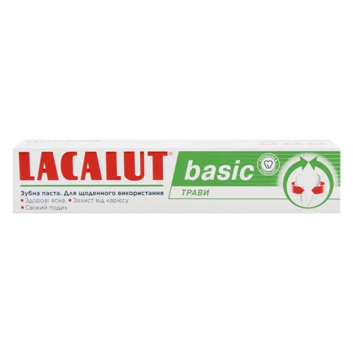Зубна паста Lacalut Basic трави 75мл