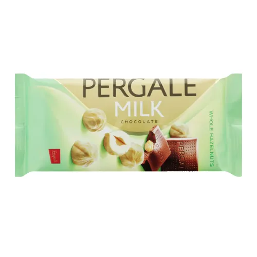 Шоколад молочний з цілими ядрами фундука Pergale м/у 100г