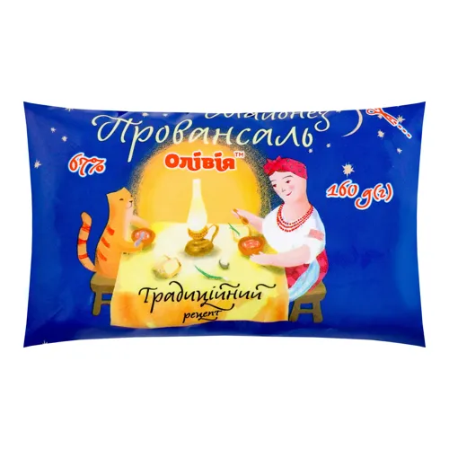 Майонез 67% Провансаль Традиційний рецепт Олівія м/у 160г