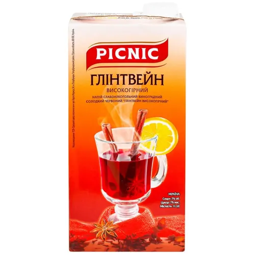 Напій винний Picnic Глінтвейн високогірний виноградний червоний 6,5% 1л