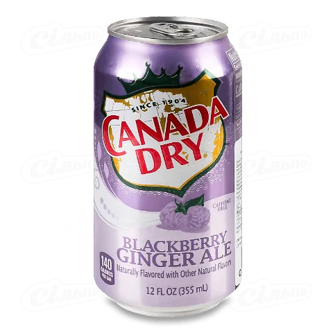 Напій Canada Dry Blackberry газований у залізній банці, 0,355л