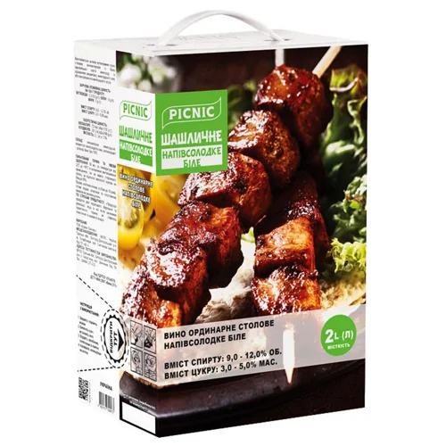 ВИНО ШАШЛИЧНЕ БІЛЕ PICNIC 2Л