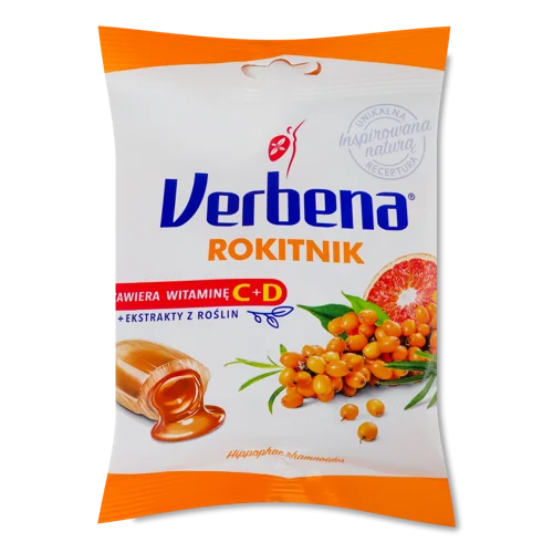 Цукерки М'які З Обліпихи З Вітамінами Verbena, Натуральна Оболонка, 60г