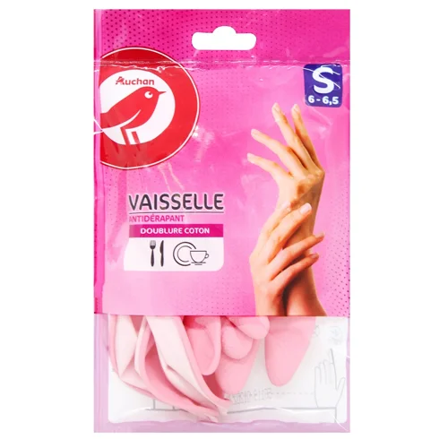 Рукавички господарські Auchan для миття посуду розмір S