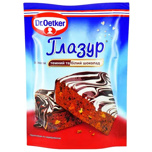Глазур Dr.Oetker темний і білий шоколад 100г