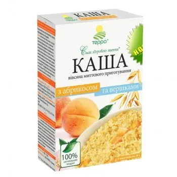 Каша вівсяна Терра з абрикосом та вершками, 190г