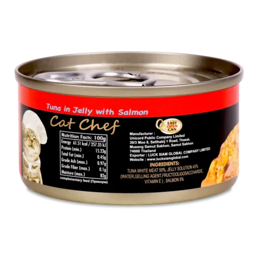 Корм для котів Cat Chef тунець з лососем у желе