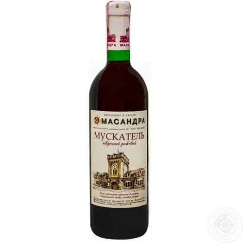 Вино Масандра Мускатель південний рожеве десертне 16% 0,75л