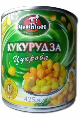 Кукурудза цукрова 425г ж/б ТМ Чемпіон