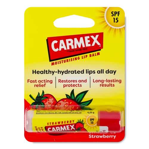Бальзам для губ зі смаком суниці SPF 15 Carmex, 4.25г, в/с