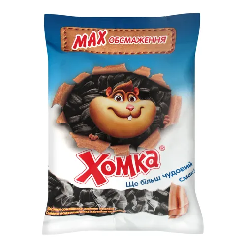 Насіння соняшника смажене несолоне МАХ обсмаження Хомка м/у 100г