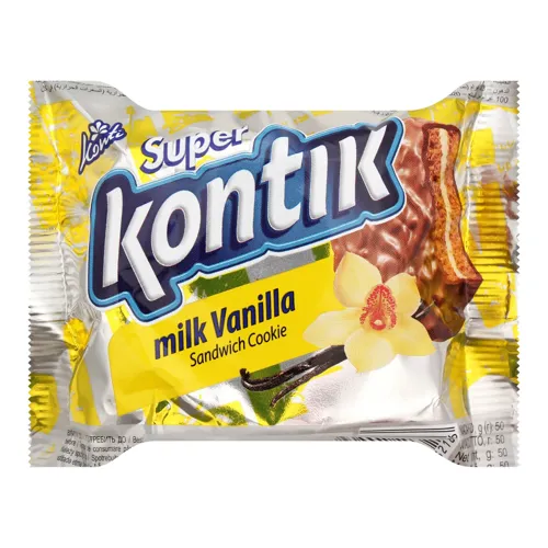 Печиво-сендвіч ванільний молочний Супер-Контік Konti м/у 50г