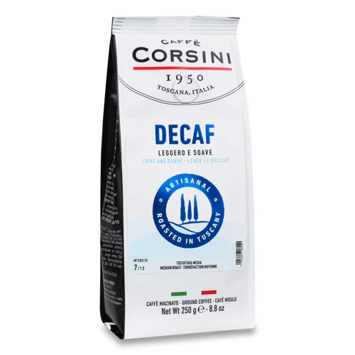 Кава мелена Caffe Corsini Decaf без кофеїну смажений 250г