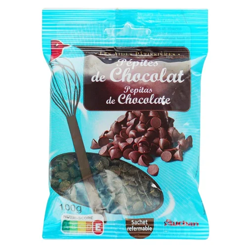 Краплі Auchan шоколадні 100г