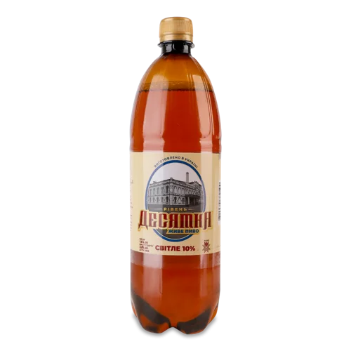 Пиво Світле Живе, 3.8% в/ґ, 1л, Десятка Рівень