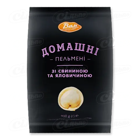 Пельмені «Вам» «Домашні» зі свинини та яловичини, 900г