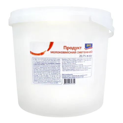 Продукт сметанний 20% молоковмісний Aro відро 5кг