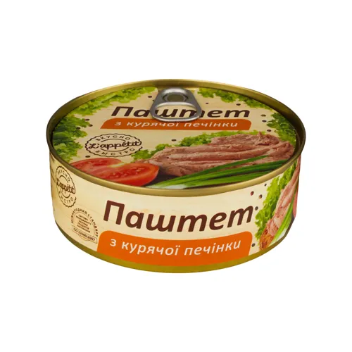 Паштет з курячої печінки L'appetit з залізній банці 240г