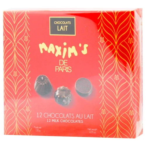 Шоколадні цукерки молочний шоколад ТМ MAXIMS 120 г