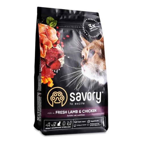 Корм сухий повнораціонний для котів, Ягня та Курка, в/ґ, 400 г