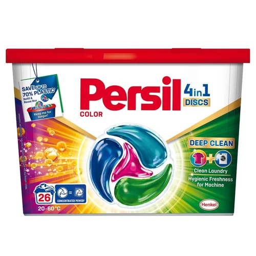 Капсули для прання Persil Discs Color Deep Clean 4в1  26шт