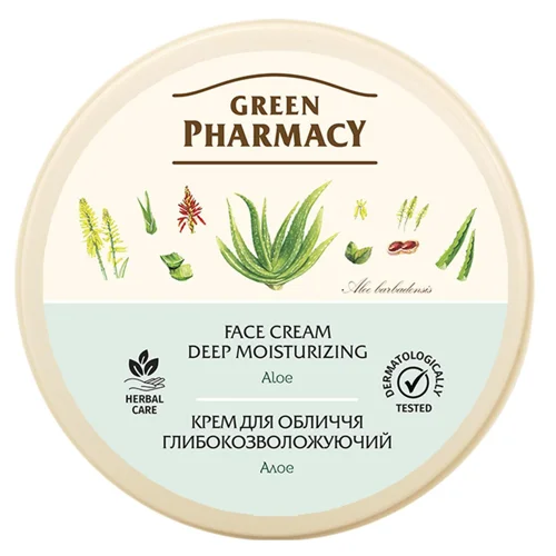 Крем для обличчя Green Pharmacy Глибокозволожуючий Алое 200мл