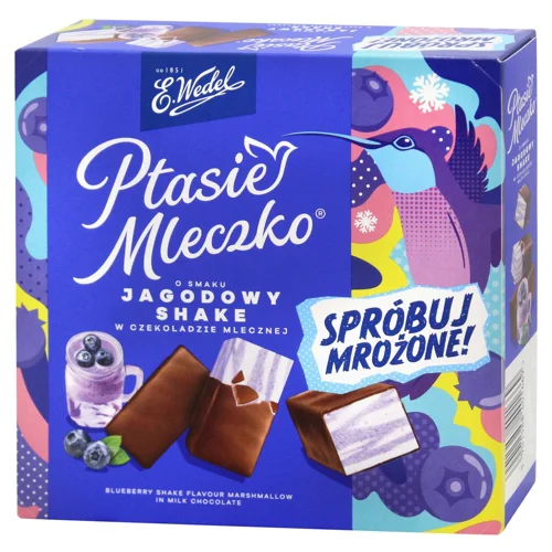 Цукерки E.Wedel Пташине молоко чорничний шейк 340г