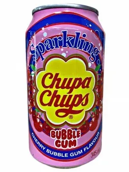 Напій газований Chupa Chups Sparkling Cherry Bubble Gum 345мл