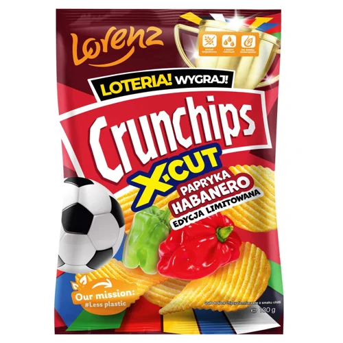Чипси Crunchips X-Cut зі смаком хабанеро 130г