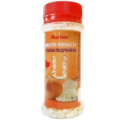 Цибуля ріпчаста Auchan сушена подрібнена 35г