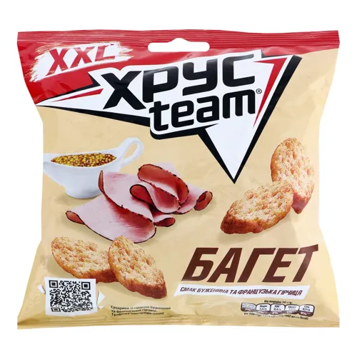 Сухарики зі смаком буженини та французької гірчиці ХрусTeam м/у 140г